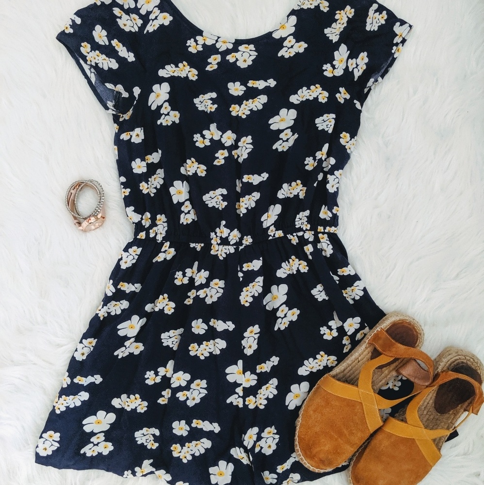 Charming Charlie Navy Romper